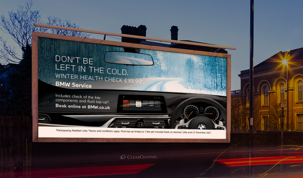 BMW Winter Health Check billboard