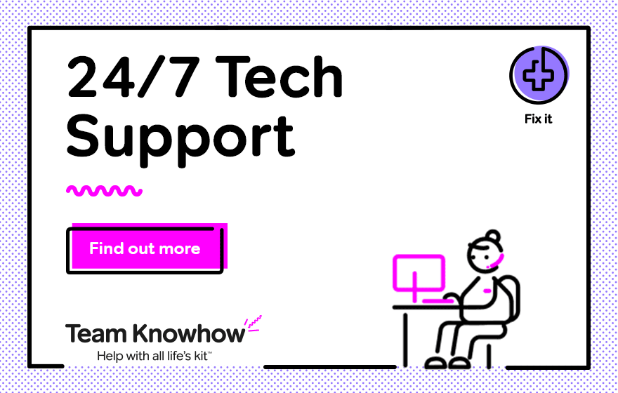 Team Knowhow - 24/7 tech support banner