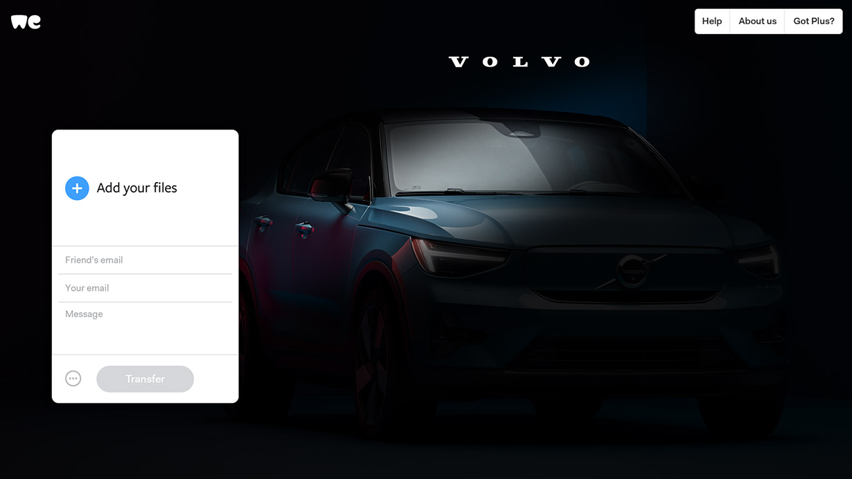 Volvo C40 launch WeTransfer teaser storyboard
