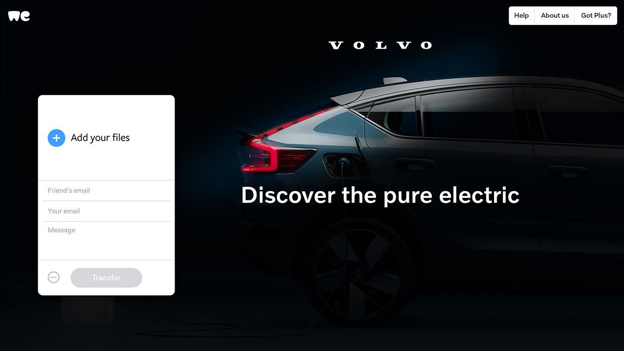 Volvo C40 launch WeTransfer teaser storyboard