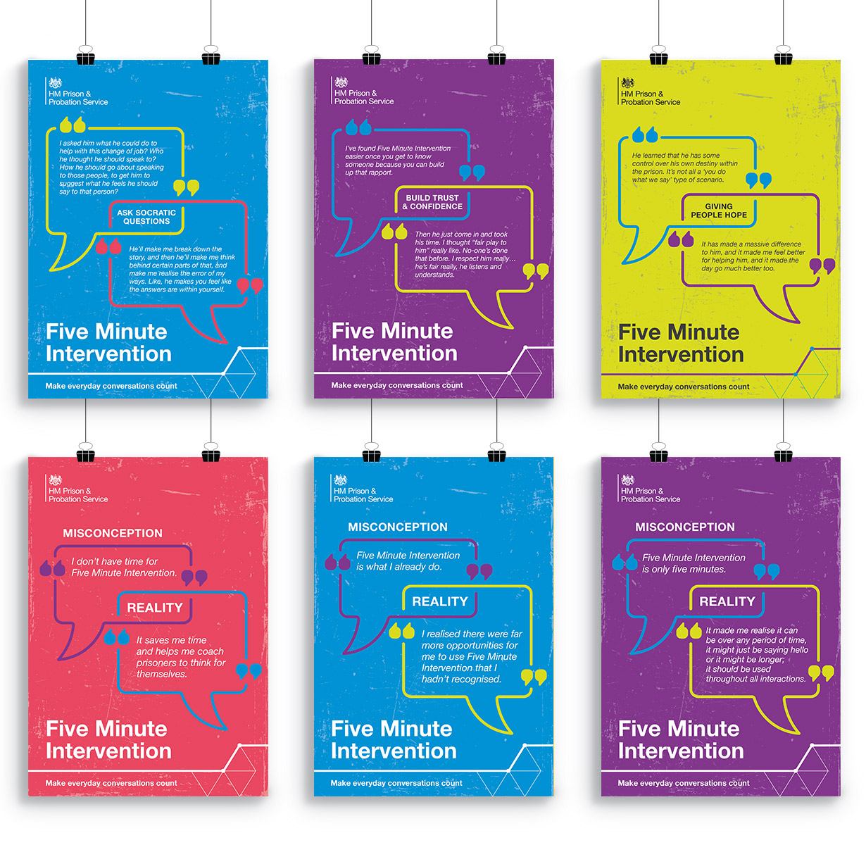HMPPS - Five Minute Intervention posters